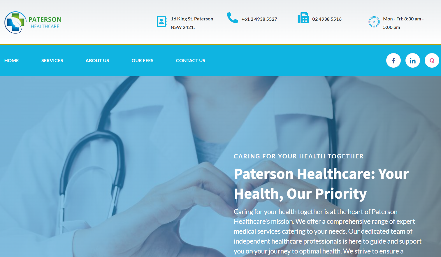 Paterson MP webstie home page.